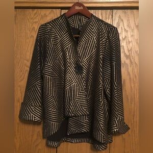 IC Black/Gold Hi/Lo Jacket - GORGEOUS! Size: L
